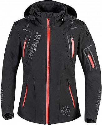 Germot Novara, Softshell Jacke Damen - Schwarz/Rot/Grau - 34 von Germot