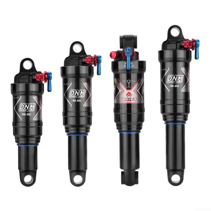 Getdoublerich Für DNM AO-8RC Air Heckstoßdämpfer mit 3-stufiger Verriegelung und Rückprallverstellung – MTB-Hinterradaufhängung für vollgefederte Fahrräder (190 mm) von Getdoublerich