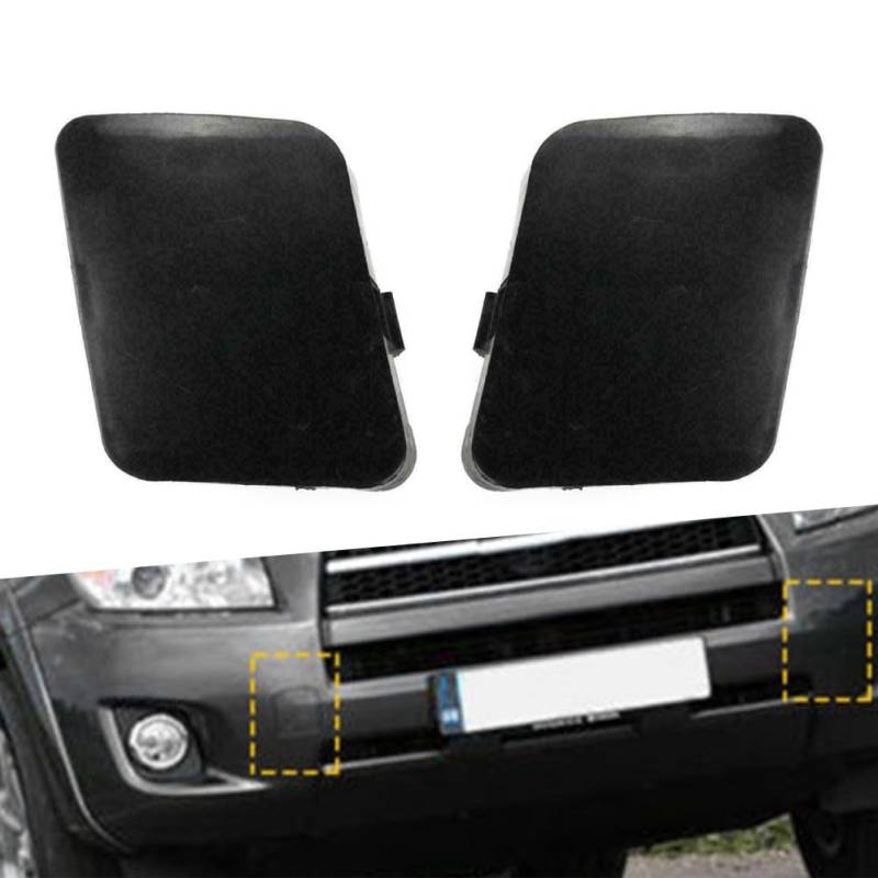 2 Stück Abschlepphaken-Abdeckung für Toyota RAV4 2006 2007 2008 Frontstoßstange von Gettimore