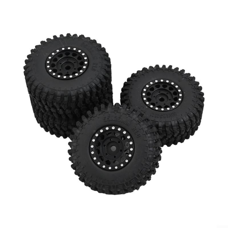 Crawler-Reifenpaket mit vier Rädern mit optionaler Kupplung, ideal zur Verbesserung Ihres TRX4M und für Defender-Erfahrung (Silber A) von Gettimore