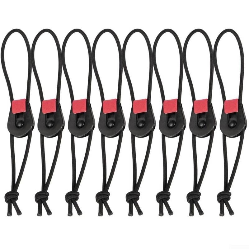 Ein unverzichtbares Zubehör, funktionale Bungee-Spanngurte für alle Angler in einer Packung mit 8 Stück von Gettimore