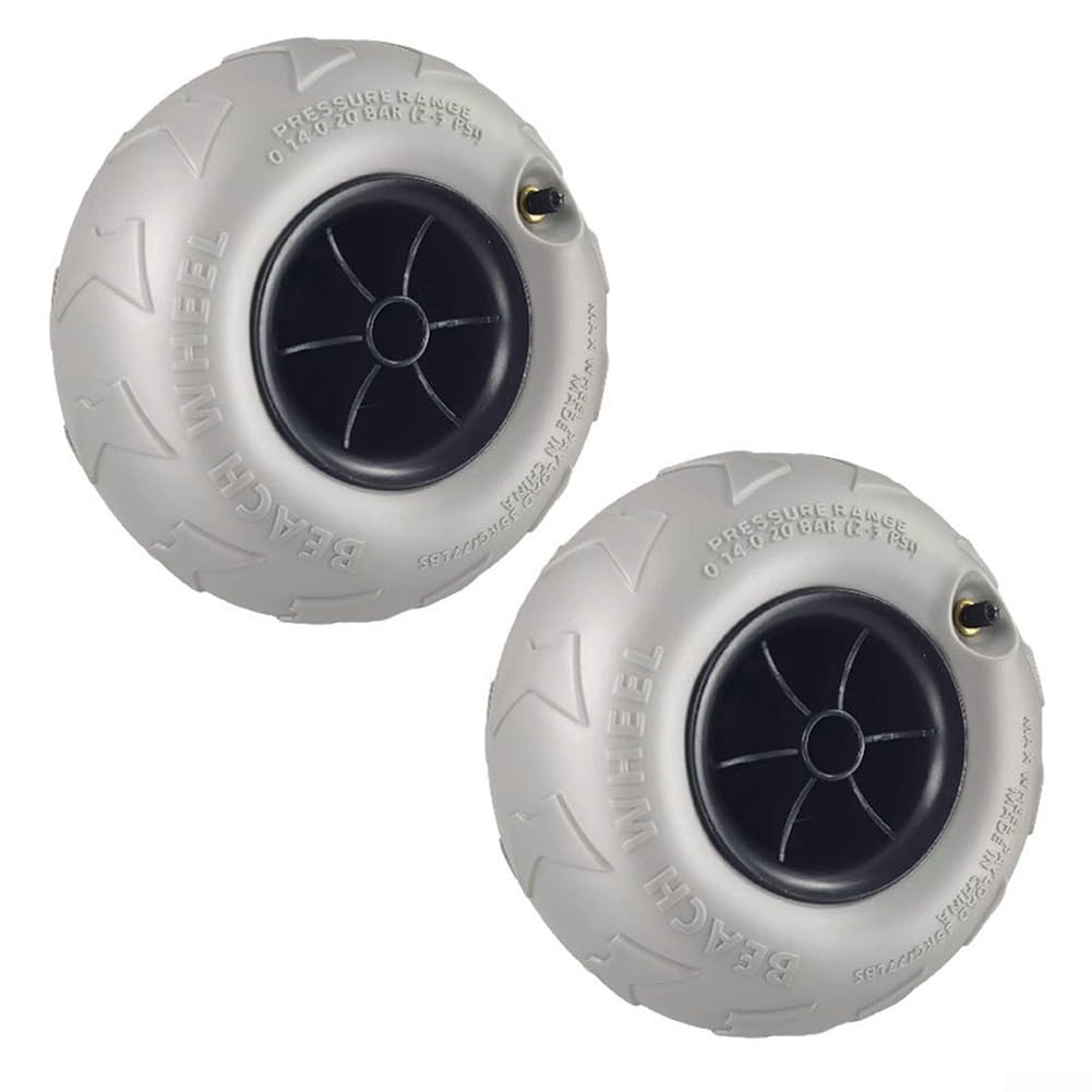 Ersatz-Strandballon-Räder, 2 PVC-Reifen mit 12 5 mm Mittelloch für Trolley, perfekt für Camping Ersatz-Strandballon-Räder, 2 PVC-Reifen mit 12 5 mm Mittelloch für Trolley, perfekt für Camping von Gettimore