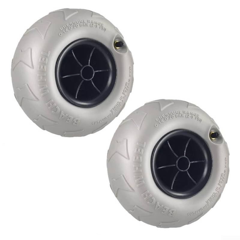 Ersatz-Strandballon-Räder, 2 PVC-Reifen mit 12 5 mm Mittelloch für Trolley, perfekt für Camping von Gettimore