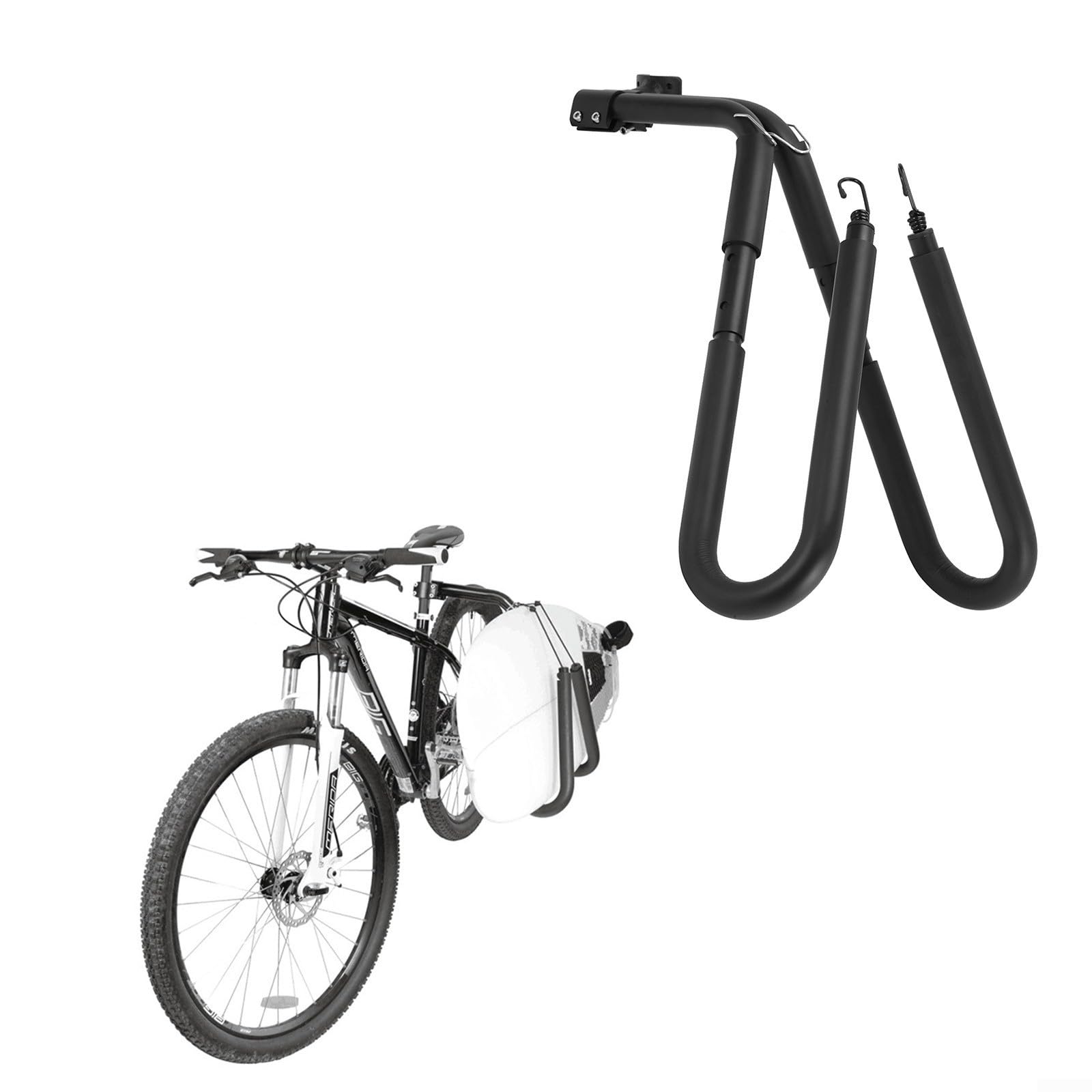 Gettimore Surfbrett-Halterung, Aluminiumlegierung, Surfbrett-Halterung und Halterung mit schützender Schaumstoff-Baumwollhülle für Shortboard, Surfbrett, Snowboard, Schwarz Gettimore Surfbrett-Halterung, Aluminiumlegierung, Surfbrett-Halterung und Halterung mit schützender Schaumstoff-Baumwollhülle für Shortboard, Surfbrett, Snowboard, Schwarz von Gettimore