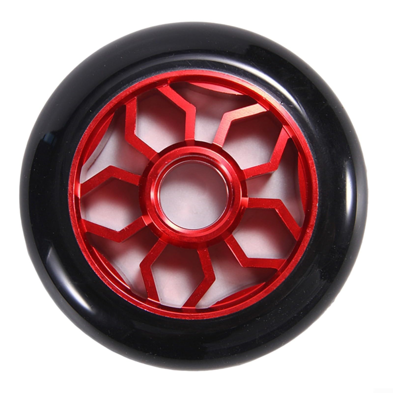 Gettimore Pro Scooter-Räder, 100 mm, Aluminiumlegierung, hohe Elastizität, PU-Reifen mit Lagern, für Stunt-Scooter, Roller, Skateboard-Zubehör, Rot Gettimore Pro Scooter-Räder, 100 mm, Aluminiumlegierung, hohe Elastizität, PU-Reifen mit Lagern, für Stunt-Scooter, Roller, Skateboard-Zubehör, Rot von Gettimore