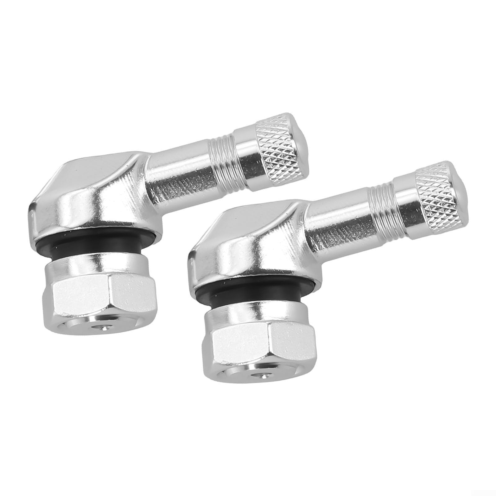 Motorrad-Ventilschäfte, CNC-Aluminium, 11 3 mm Reifenventilschäfte, einfache und schnelle Installation (1 Paar, Silber), 2 Stück von Gettimore