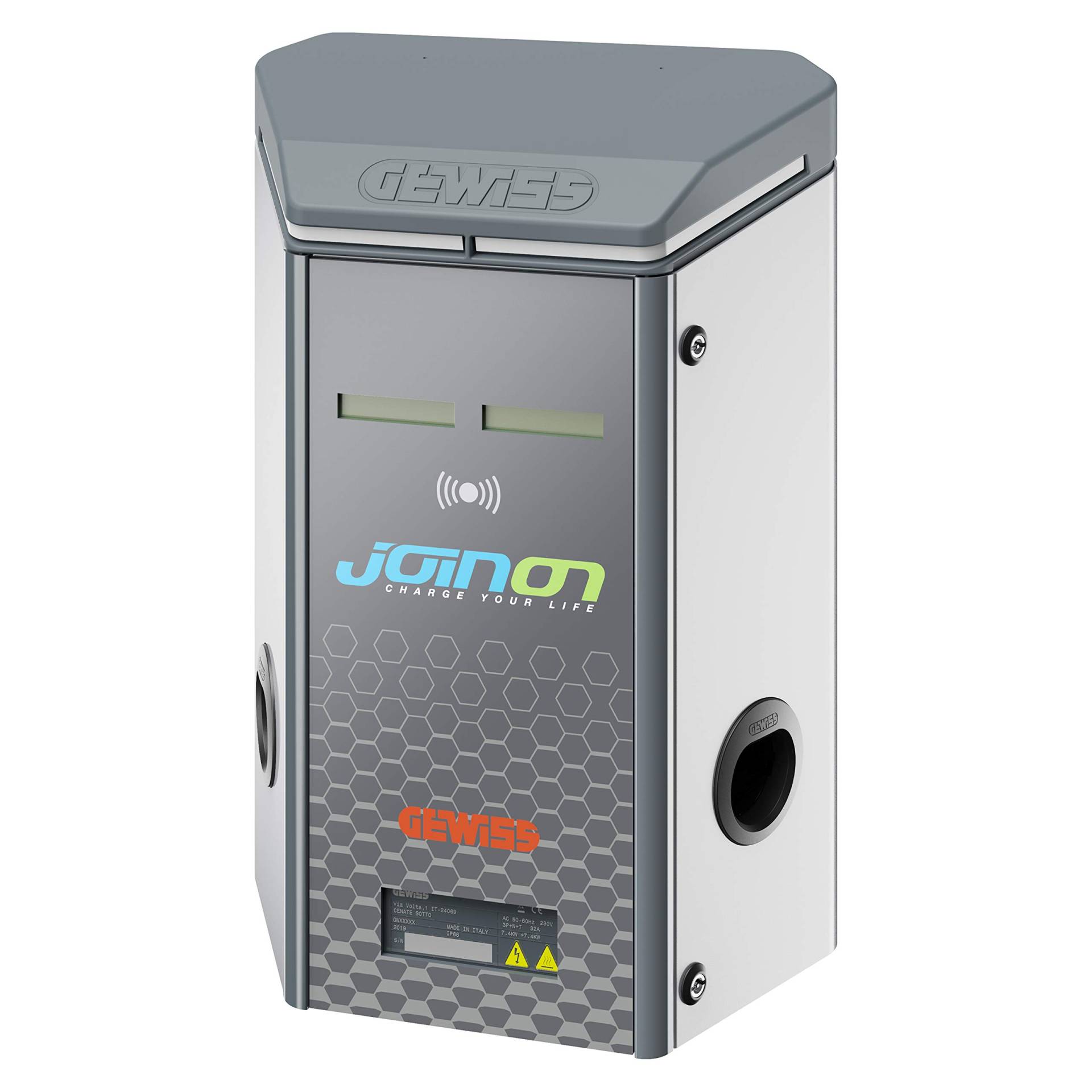 Gewiss GWJ2103R Joinon, Ladestation für elektrische Fahrzeuge, RFID, 22 Kw-22 kW, Energiezähler, IP55 Gewiss GWJ2103R Joinon, Ladestation für elektrische Fahrzeuge, RFID, 22 Kw-22 kW, Energiezähler, IP55 von Gewiss
