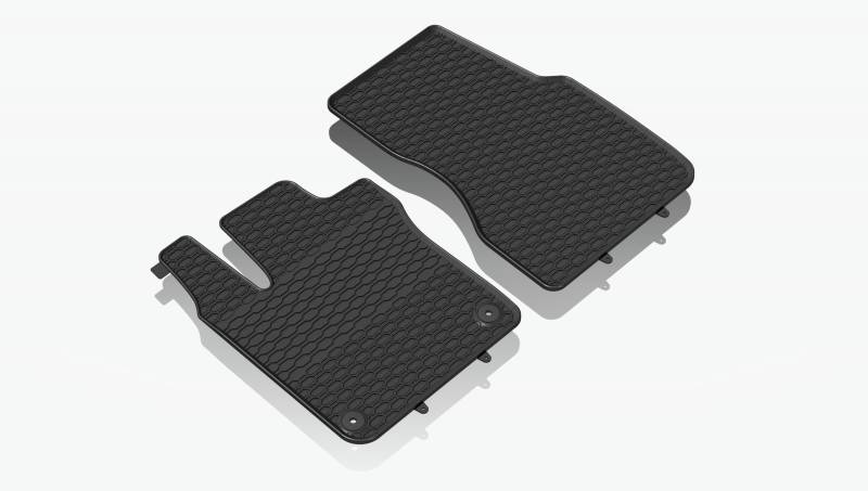 GEYER & HOSAJA Gummifußmatten 908/2C kompatibel mit Renault Twingo: III(2014-18) und E-Tech Electric(2020-), Smart: EQ ForFour(2017-21), EQ ForTwo(2016-24), ForFour II(2014-19) und ForTwo III(2014-19) von Geyer Hosaja