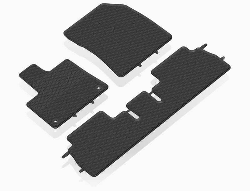 GEYER & HOSAJA Gummifußmatten 918/3C kompatibel mit Citroen Berlingo III (2018-), FIAT Doblo III (2022-), Opel Combo E (2018-), Peugeot Partner III/Rifter (2018-) und Toyota Proace City (2019-) von Geyer Hosaja
