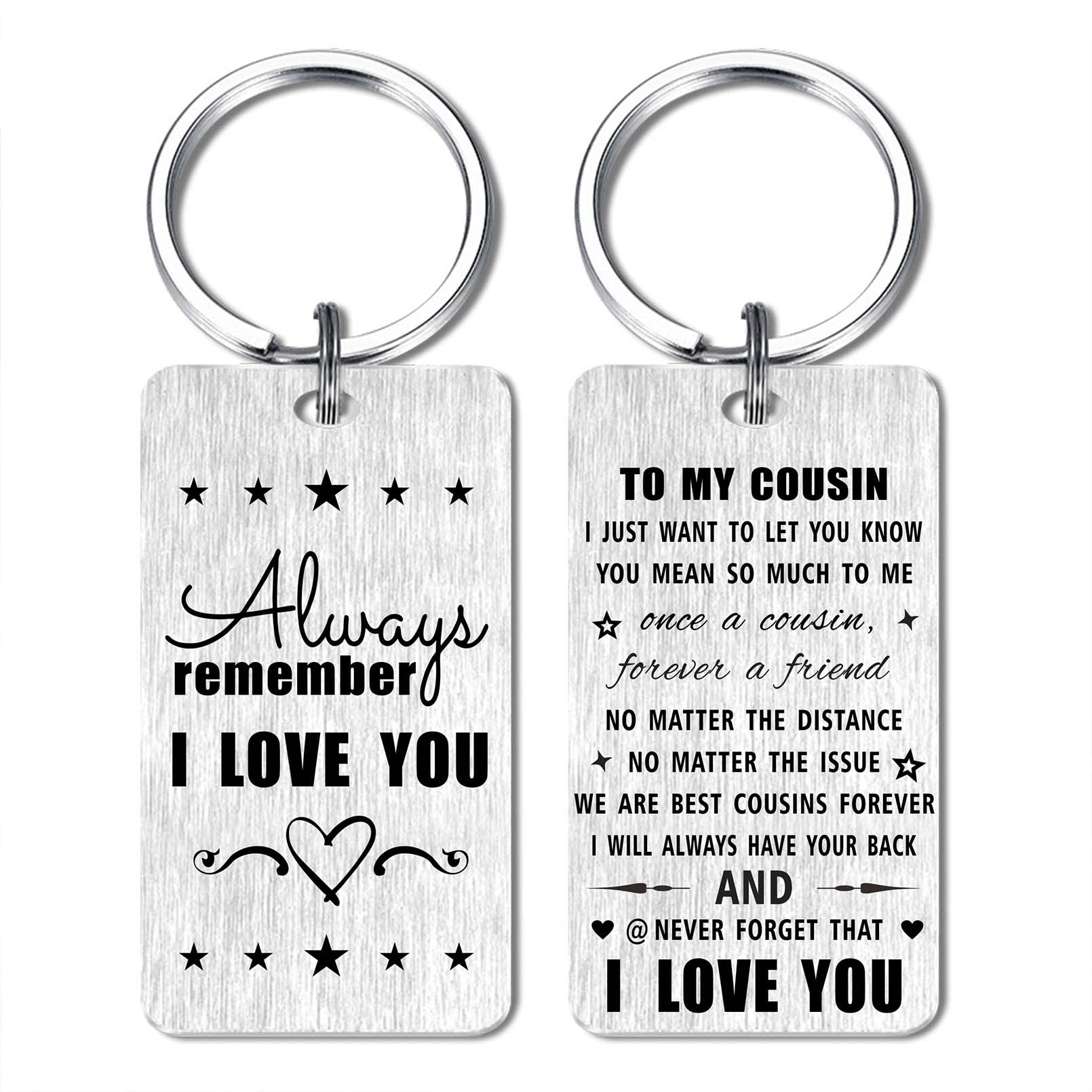 Gezxin Cousin-Geschenke für Frauen und Männer - Happy Birthday Cousin Schlüsselanhänger, Cousin Schlüsselanhänger, 2 * 1.1inch Gezxin Cousin-Geschenke für Frauen und Männer - Happy Birthday Cousin Schlüsselanhänger, Cousin Schlüsselanhänger, 2 * 1.1inch von Gezxin