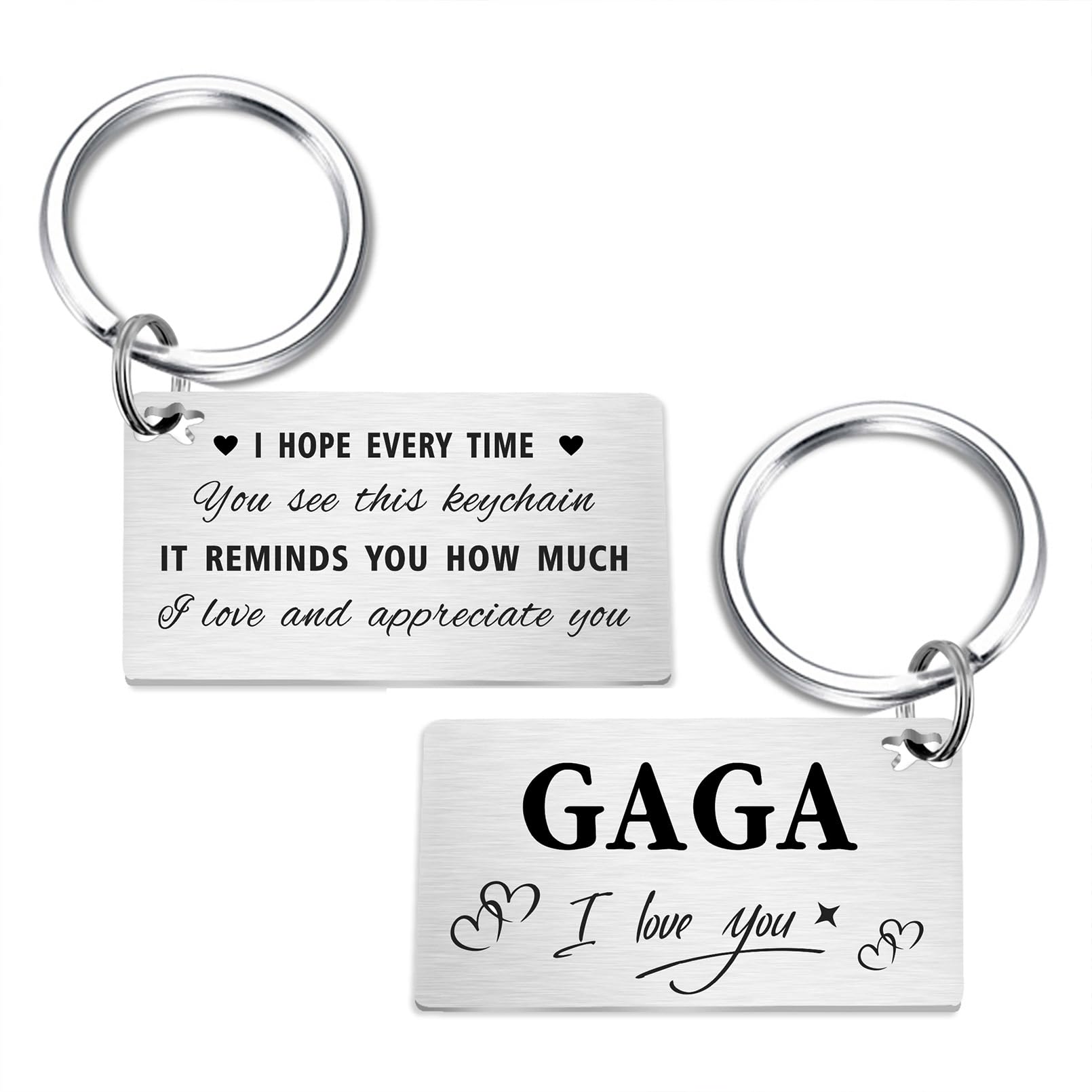 Gezxin Valentinstagsgeschenk für Gaga - Gaga Geburtstag Muttertag Schlüsselanhänger - I Love My Gaga Ostergeschenke, Gag, 1.57 * 0.86 Inch von Gezxin