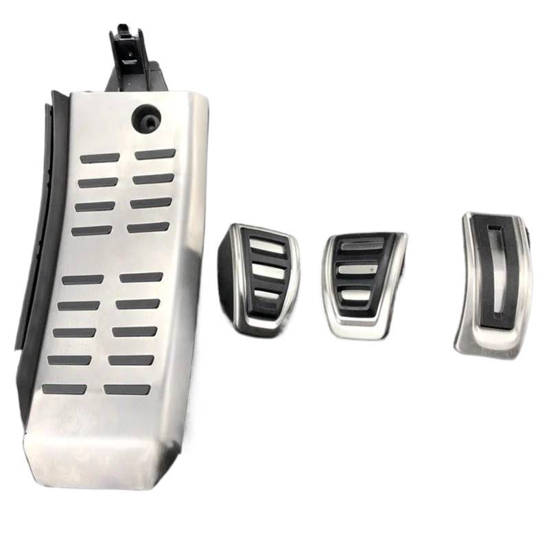 Fußpedal Pedalkappen Für A6 (4F) C6 S6 2008-2012 - at LHD Auto Styling Sport Accelerator Kraftstoff Gas Bremse Fußstütze Pedal Abdeckung Fall Auto Zubehör Bremse Pedalkappen(for MT 4pcs Kit) von Ggwqfuh