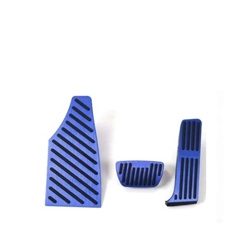 Fußpedal Pedalkappen Für Toyota Für Highlander Für Kluger XU70 2020 2021 2022 Aluminium Auto Accelerator Gas Pedal Bremspedale Nicht Bohren Abdeckung Fußstütze Pad Bremse Pedalkappen(at 3pcs Blue) von Ggwqfuh