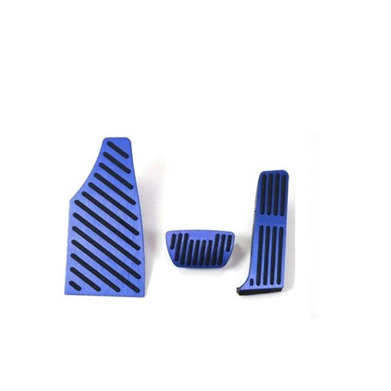 Fußpedal Pedalkappen Für Toyota Für Highlander Für Kluger XU70 2020 2021 2022 Aluminium Auto Accelerator Gas Pedal Bremspedale Nicht Bohren Abdeckung Fußstütze Pad Bremse Pedalkappen(at 3pcs Blue) von Ggwqfuh