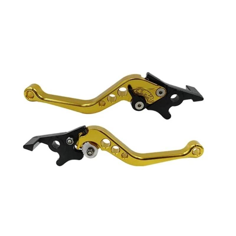 Kupplung Bremshebel Für Roller Für D7YA Einstellbare Doppel Disc Bremse Motorrad Modifikation Zubehör Doppel Disc Bremse Griff Hebel Bremse Kupplung Hebel(Gold) von Ggwqfuh