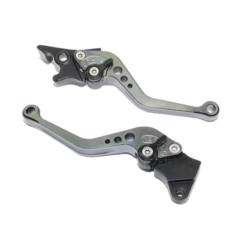 Kupplung Bremshebel Universal Motorrad Bremshebel Motorrad Zubehör Modifizierte Hupe Einstellbare Handhebel Bremse Kupplung Hebel(Titanium Color) von Ggwqfuh