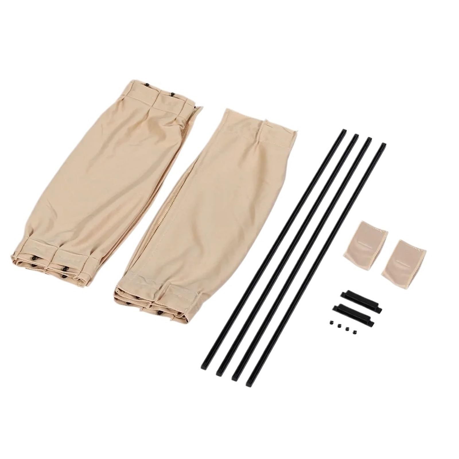 Auto Fenster Sonnenblende 2 Stücke 50cm Auto Sonnenschutz Seite Fenster Vorhang Auto Faltbare Uv Schutz Zubehör Schwarz Tuch Auto Zubehör Auto Frontscheibe Sonnenschutz(Beige 50x39cm) von Ggwqoops