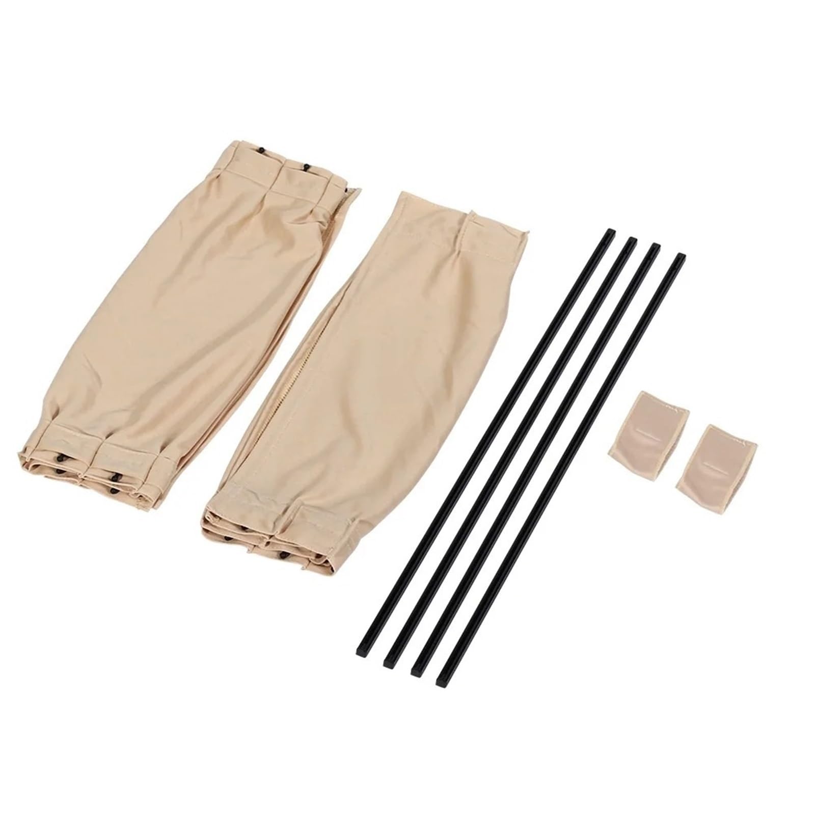 Auto Fenster Sonnenblende 2 Stücke 50cm Auto Sonnenschutz Seite Fenster Vorhang Auto Faltbare Uv Schutz Zubehör Schwarz Tuch Auto Zubehör Auto Frontscheibe Sonnenschutz(Beige 50x47cm) von Ggwqoops