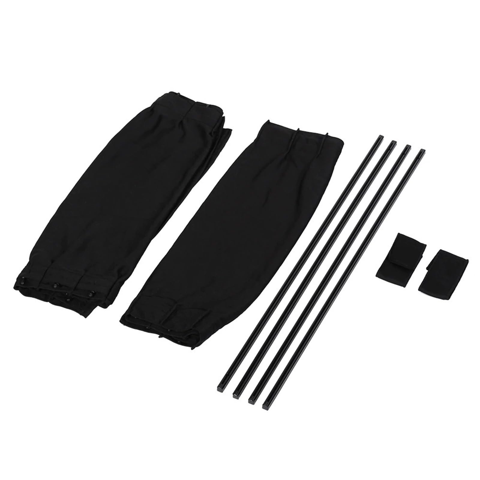 Auto Fenster Sonnenblende 2 Stücke 50cm Auto Sonnenschutz Seite Fenster Vorhang Auto Faltbare Uv Schutz Zubehör Schwarz Tuch Auto Zubehör Auto Frontscheibe Sonnenschutz(Black 50x47cm) von Ggwqoops