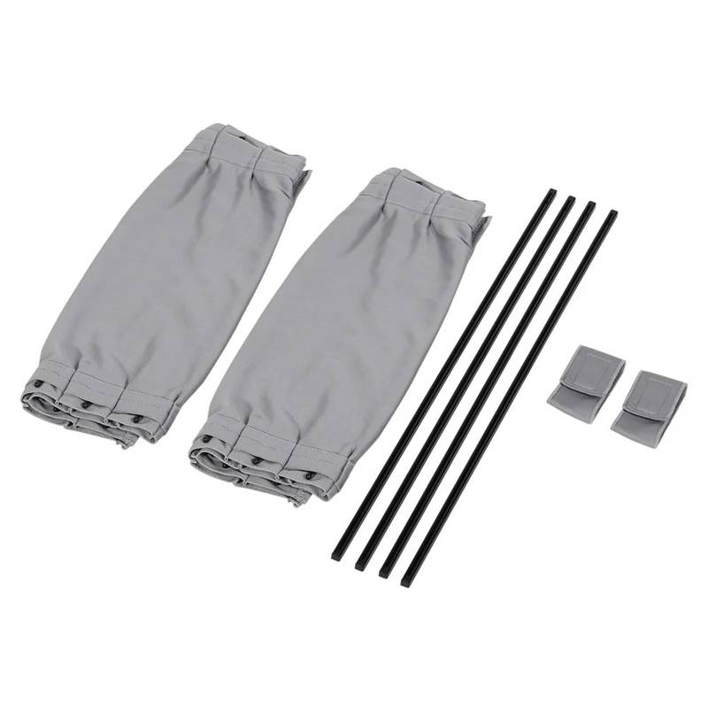 Auto Fenster Sonnenblende 2 Stücke 50cm Auto Sonnenschutz Seite Fenster Vorhang Auto Faltbare Uv Schutz Zubehör Schwarz Tuch Auto Zubehör Auto Frontscheibe Sonnenschutz(Gray 50x39cm) von Ggwqoops