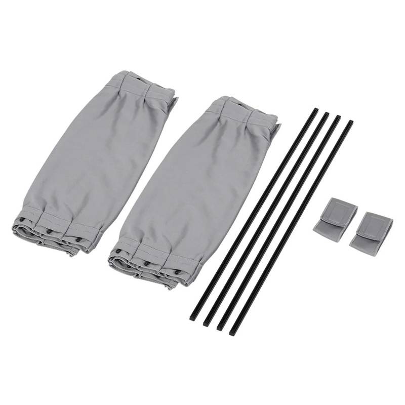 Auto Fenster Sonnenblende 2 Stücke 50cm Auto Sonnenschutz Seite Fenster Vorhang Auto Faltbare Uv Schutz Zubehör Schwarz Tuch Auto Zubehör Auto Frontscheibe Sonnenschutz(Gray 50x47cm) von Ggwqoops
