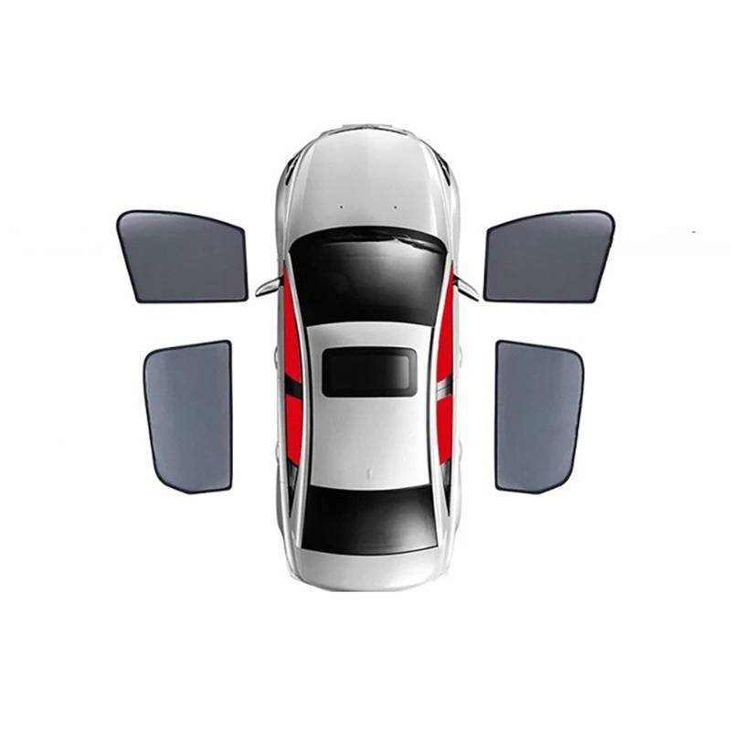 Auto Fenster Sonnenblende Für Benz C Für Klasse Für W206 2022-2024 Magnetischer Auto-Sonnenschutz Frontscheibenvorhang Hinterer Seiten-Babyfenster-Sonnenschutz Auto Frontscheibe Sonnenschutz(4PCS Fron von Ggwqoops