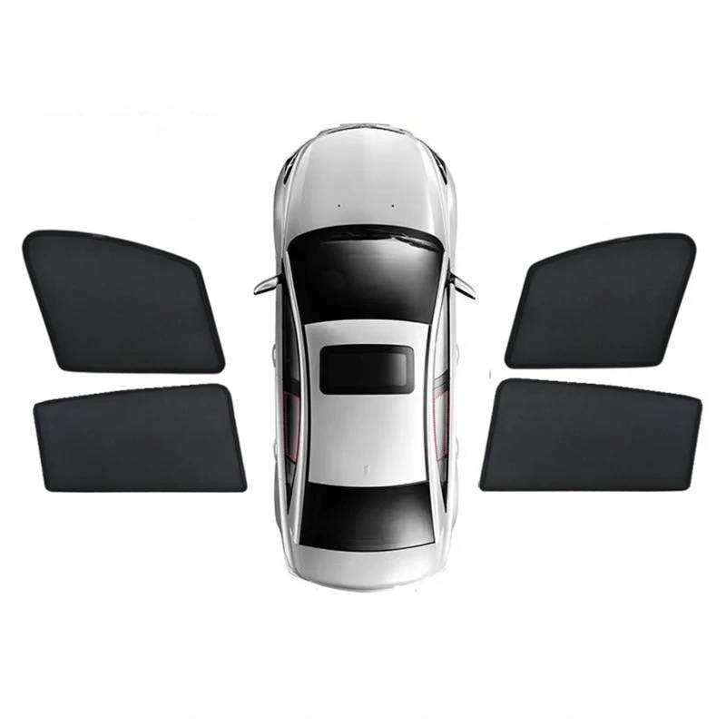 Auto Fenster Sonnenblende Für Hyundai Für Kona Für Kauai Für SX2 N Für Linie 2024 2025 Sonnenschutz Schatten Magnetvorhang Fenster Visier Auto Autoteil Auto Frontscheibe Sonnenschutz(4PCS Front Rear) von Ggwqoops