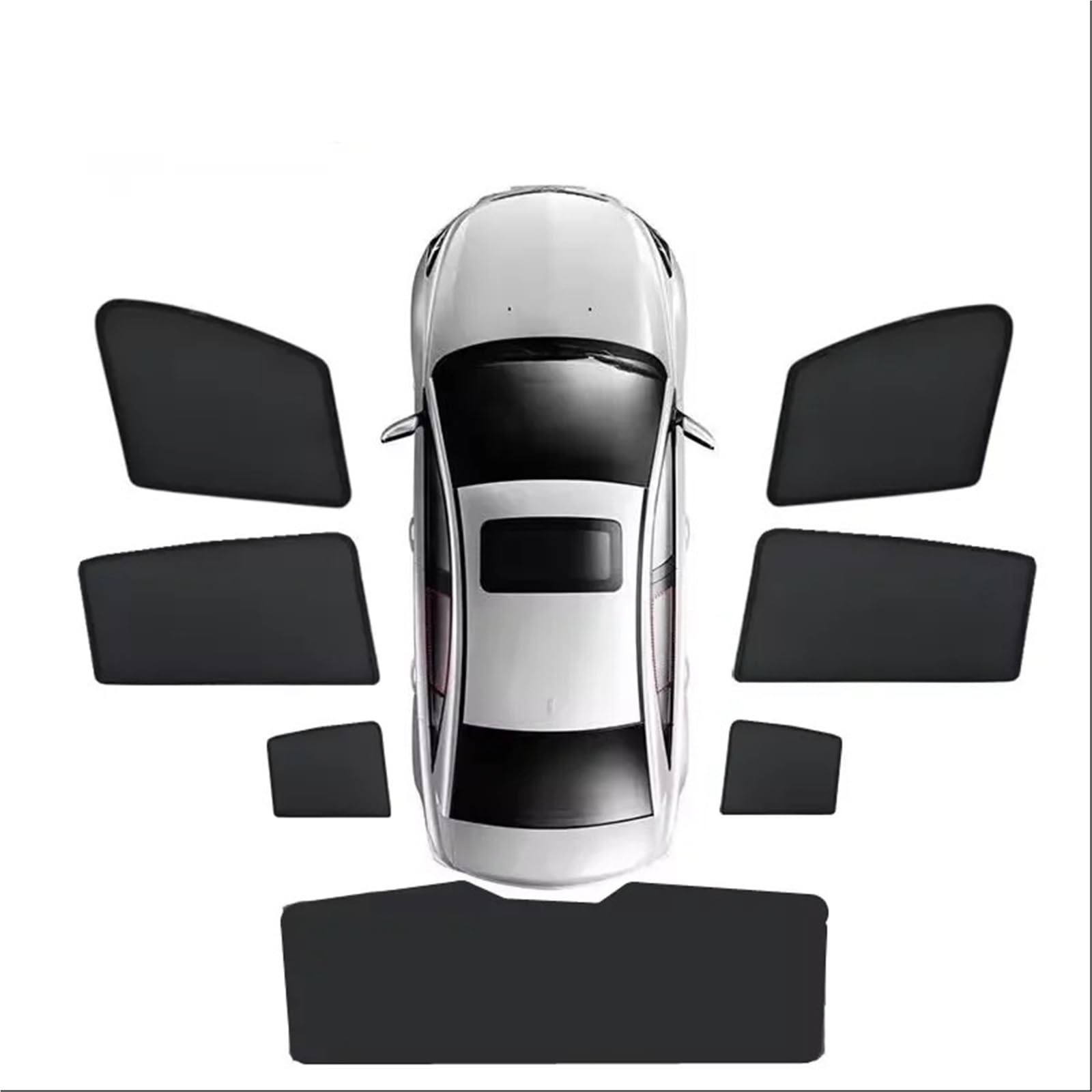Auto Fenster Sonnenblende Für Hyundai Für Kona Für Kauai Für SX2 N Für Linie 2024 2025 Sonnenschutz Schatten Magnetvorhang Fenster Visier Auto Autoteil Auto Frontscheibe Sonnenschutz(7PCS Set) von Ggwqoops
