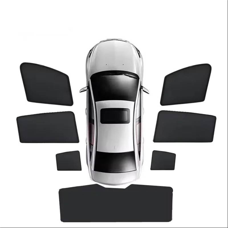 Auto Fenster Sonnenblende Für Hyundai Für Kona Für Kauai Für SX2 N Für Linie 2024 2025 Sonnenschutz Schatten Magnetvorhang Fenster Visier Auto Autoteil Auto Frontscheibe Sonnenschutz(7PCS Set) von Ggwqoops