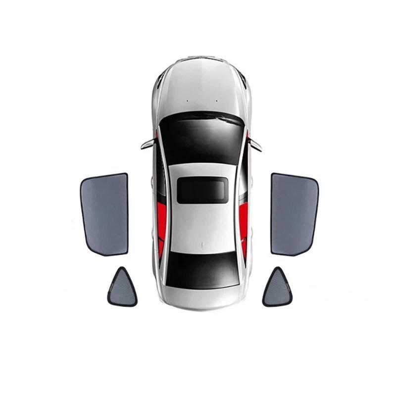 Auto Fenster Sonnenblende Für MG Für HS Für EHS Für MGHS 2018-2023 Auto-Sonnenschutz Magnetischer Frontscheibenrahmenvorhang Sonnenschutzvisier Hintere Seitenscheibe Auto Frontscheibe Sonnenschutz(Rea von Ggwqoops