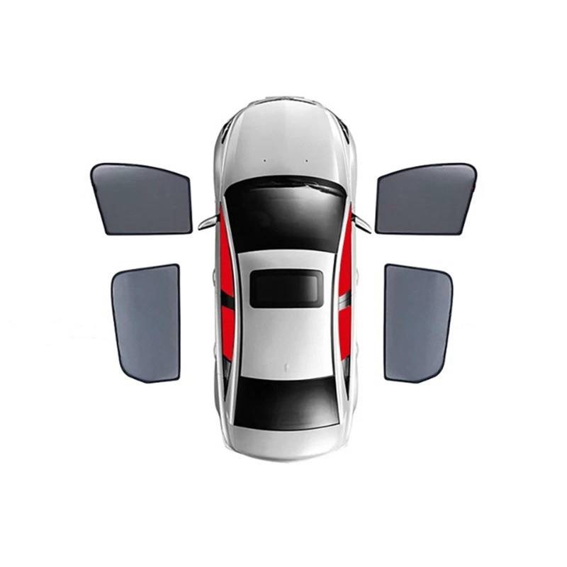 Auto Fenster Sonnenblende Für MG Für HS Für EHS Für MGHS 2018-2023 Auto-Sonnenschutz Magnetischer Frontscheibenrahmenvorhang Sonnenschutzvisier Hintere Seitenscheibe Auto Frontscheibe Sonnenschutz(4PC von Ggwqoops