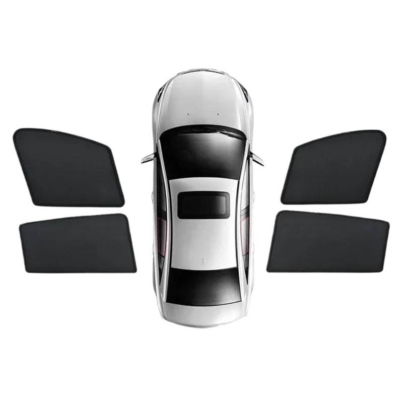 Auto Fenster Sonnenblende Für Mazda3 Für BK 2004-2009 UV-Sonnenschutz Blockieren Privatsphäre Schattierung Visier Mesh Vorhänge Auto Auto Teile Zubehör Auto Frontscheibe Sonnenschutz(4PCS Front Rear) von Ggwqoops