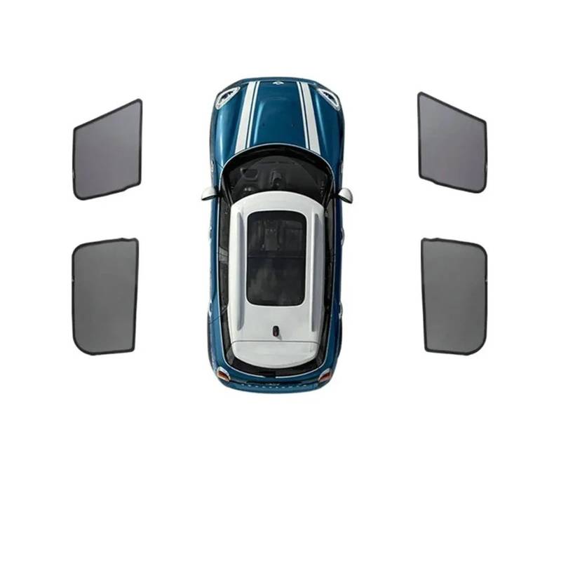 Auto Fenster Sonnenblende Für Mini Für Cooper Für F60 Für Countryman Fenster Sonnenschutz Autozubehör Sonnenschutz Magnetische Schatten Blind Mesh Abdeckung Auto Frontscheibe Sonnenschutz(F60 4Pcs) von Ggwqoops