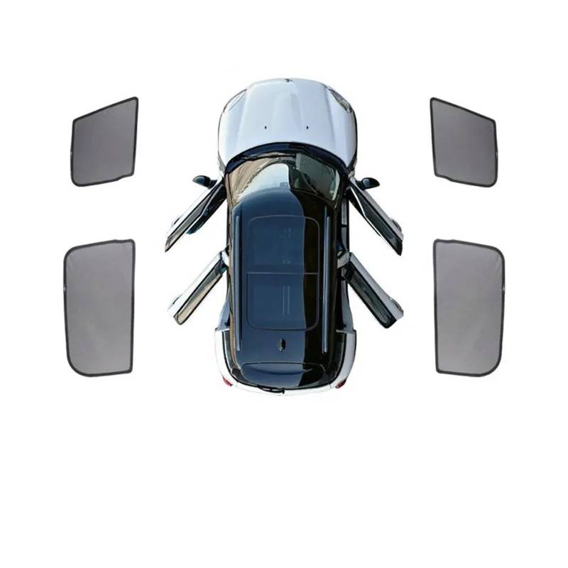 Auto Fenster Sonnenblende Für Mini Für Cooper Für F60 Für Countryman Fenster Sonnenschutz Autozubehör Sonnenschutz Magnetische Schatten Blind Mesh Abdeckung Auto Frontscheibe Sonnenschutz(R60 4Pcs) von Ggwqoops