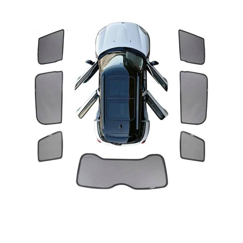 Auto Fenster Sonnenblende Für Mini Für Cooper Für F60 Für Countryman Fenster Sonnenschutz Autozubehör Sonnenschutz Magnetische Schatten Blind Mesh Abdeckung Auto Frontscheibe Sonnenschutz(R60 7Pcs) von Ggwqoops