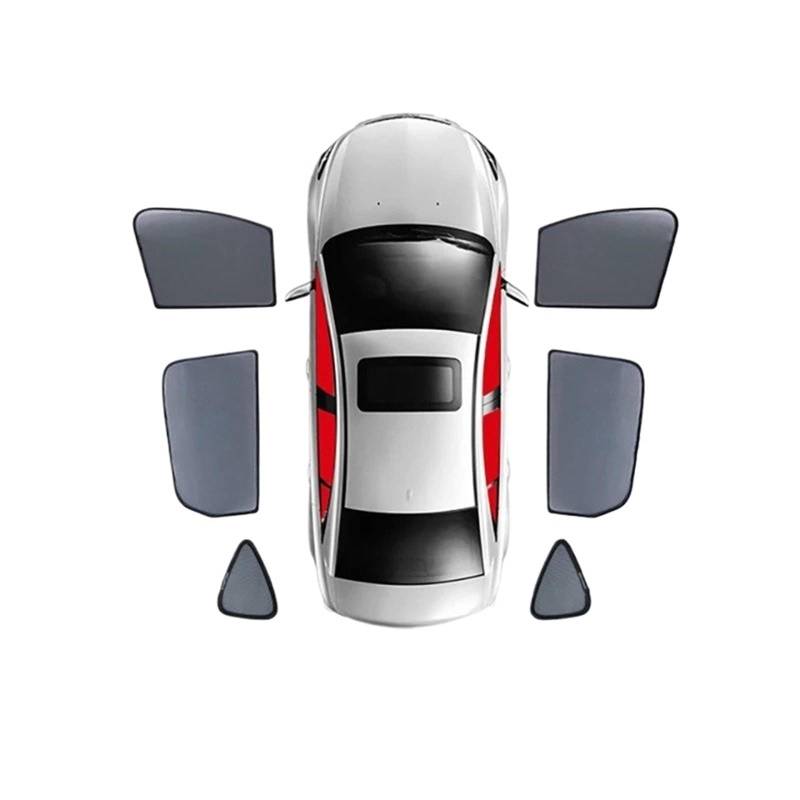 Auto Fenster Sonnenblende Für Seat Für Cupra Für Ateca 2016-2023 Auto-Sonnenschutzschild Magnetischer Sonnenschutz Rückseite Babyfensters Visier Frontscheibenvorhang Auto Frontscheibe Sonnenschutz(6PC von Ggwqoops
