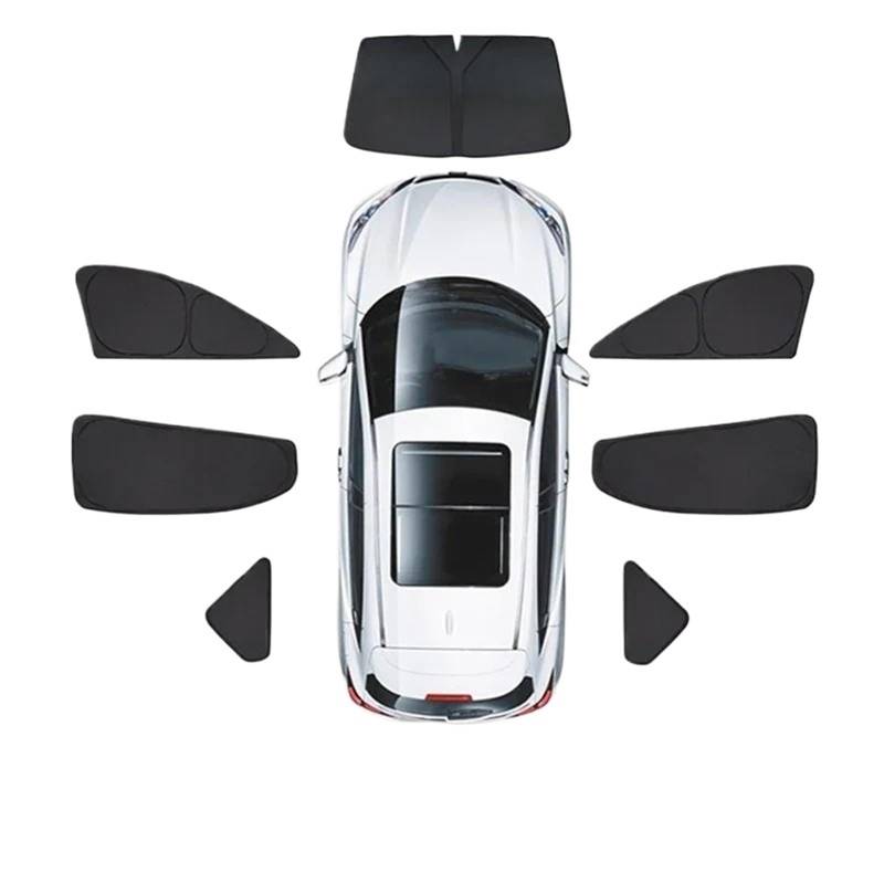 Auto Fenster Sonnenblende Für Tesla Für Modell Für Y Für Modell Für 3 2024 Auto-Seitenfenster-Sonnenschutz Vorne Und Hinten Windschutzscheibe Sichtschutzvorhang Fensterschirm Auto Frontscheibe Sonnens von Ggwqoops