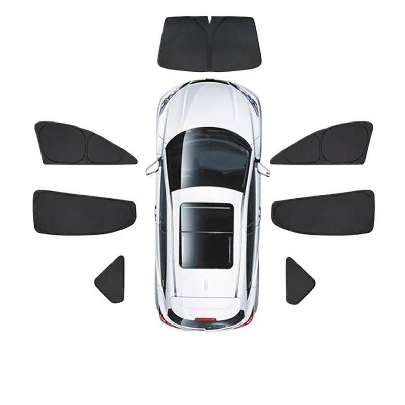 Auto Fenster Sonnenblende Für Tesla Für Modell Für Y Für Modell Für 3 2024 Auto-Seitenfenster-Sonnenschutz Vorne Und Hinten Windschutzscheibe Sichtschutzvorhang Fensterschirm Auto Frontscheibe Sonnens von Ggwqoops