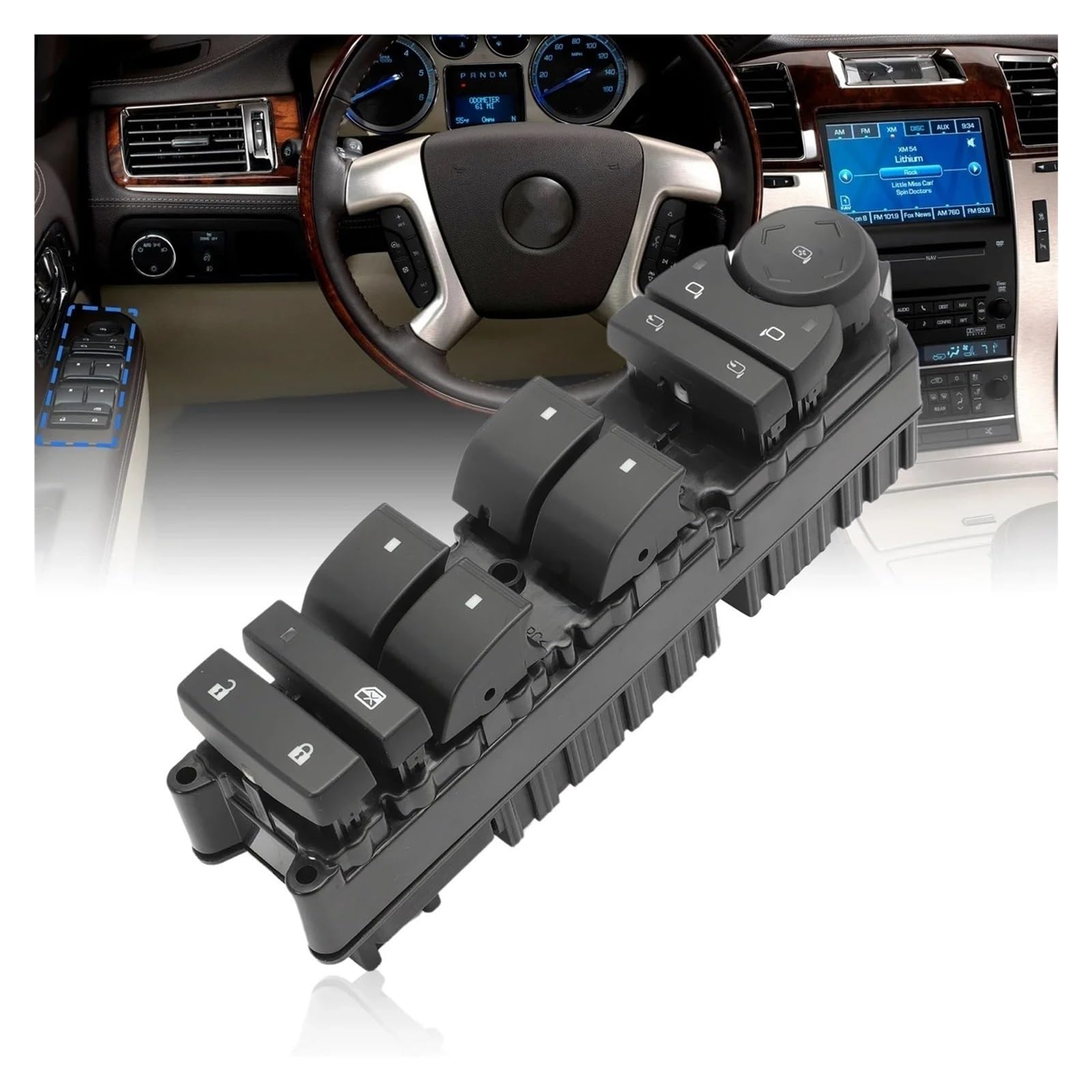 Fensterheber Taster Für Chevy Für Suburban 1500/2500 2009-2013 20877337 20835555 20790061 Power Fenster Schalter Vorne Links Fahrerseite Hauptfensterheberschalter Fensterheber Taster Für Chevy Für Suburban 1500/2500 2009-2013 20877337 20835555 20790061 Power Fenster Schalter Vorne Links Fahrerseite Hauptfensterheberschalter von Ggwqoops