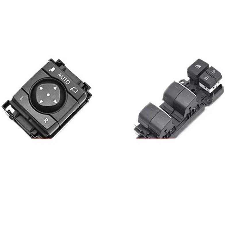 Fensterheber Taster Für Toyota Für RVA4 2020-2024 Auto Rückspiegel Klappschalter Taste Lichter Fensterheber Glas Control Schalter Taste Hauptfensterheberschalter(RAV4 20-22 Blue 2) von Ggwqoops