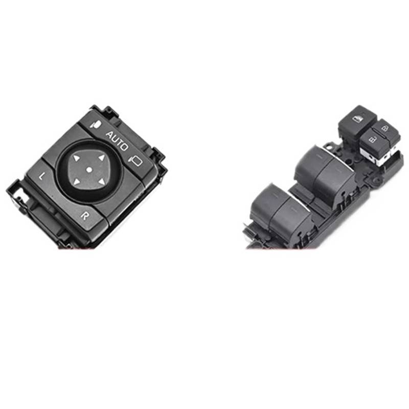 Fensterheber Taster Für Toyota Für RVA4 2020-2024 Auto Rückspiegel Klappschalter Taste Lichter Fensterheber Glas Control Schalter Taste Hauptfensterheberschalter(RAV4 20-22 Blue 4) von Ggwqoops