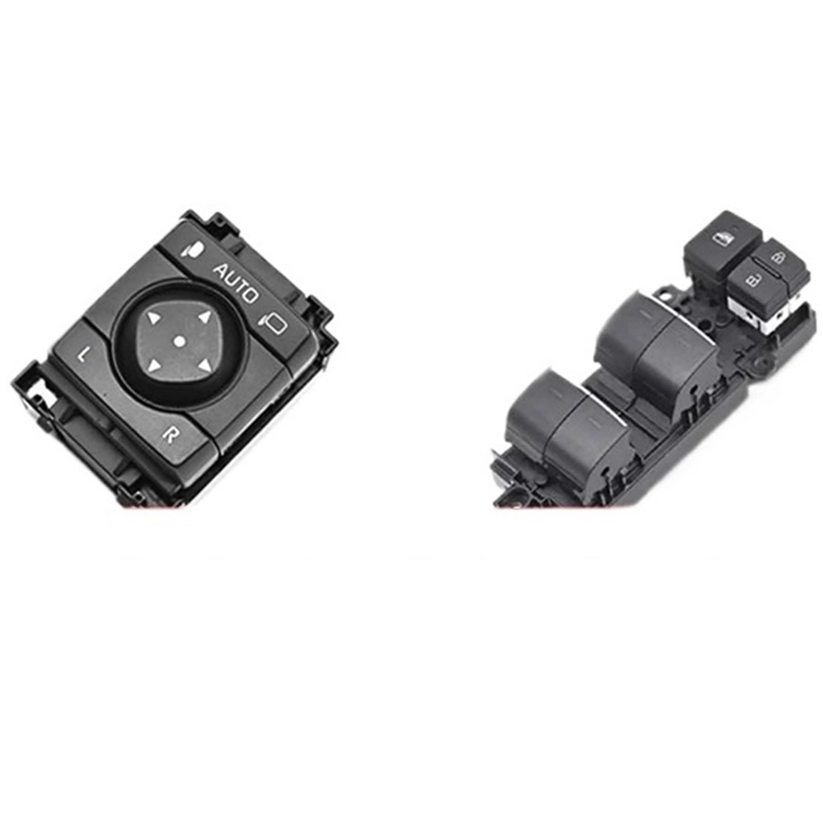 Fensterheber Taster Für Toyota Für RVA4 2020-2024 Auto Rückspiegel Klappschalter Taste Lichter Fensterheber Glas Control Schalter Taste Hauptfensterheberschalter(RAV4 23-24 White 2) von Ggwqoops