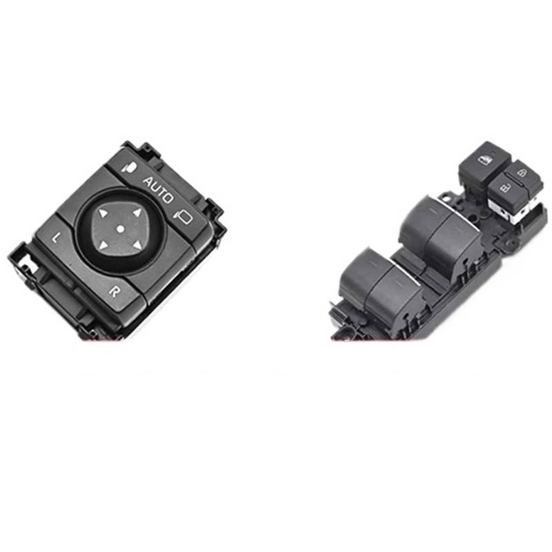 Fensterheber Taster Für Toyota Für RVA4 2020-2024 Auto Rückspiegel Klappschalter Taste Lichter Fensterheber Glas Control Schalter Taste Hauptfensterheberschalter(RAV4 23-24 White 2) von Ggwqoops