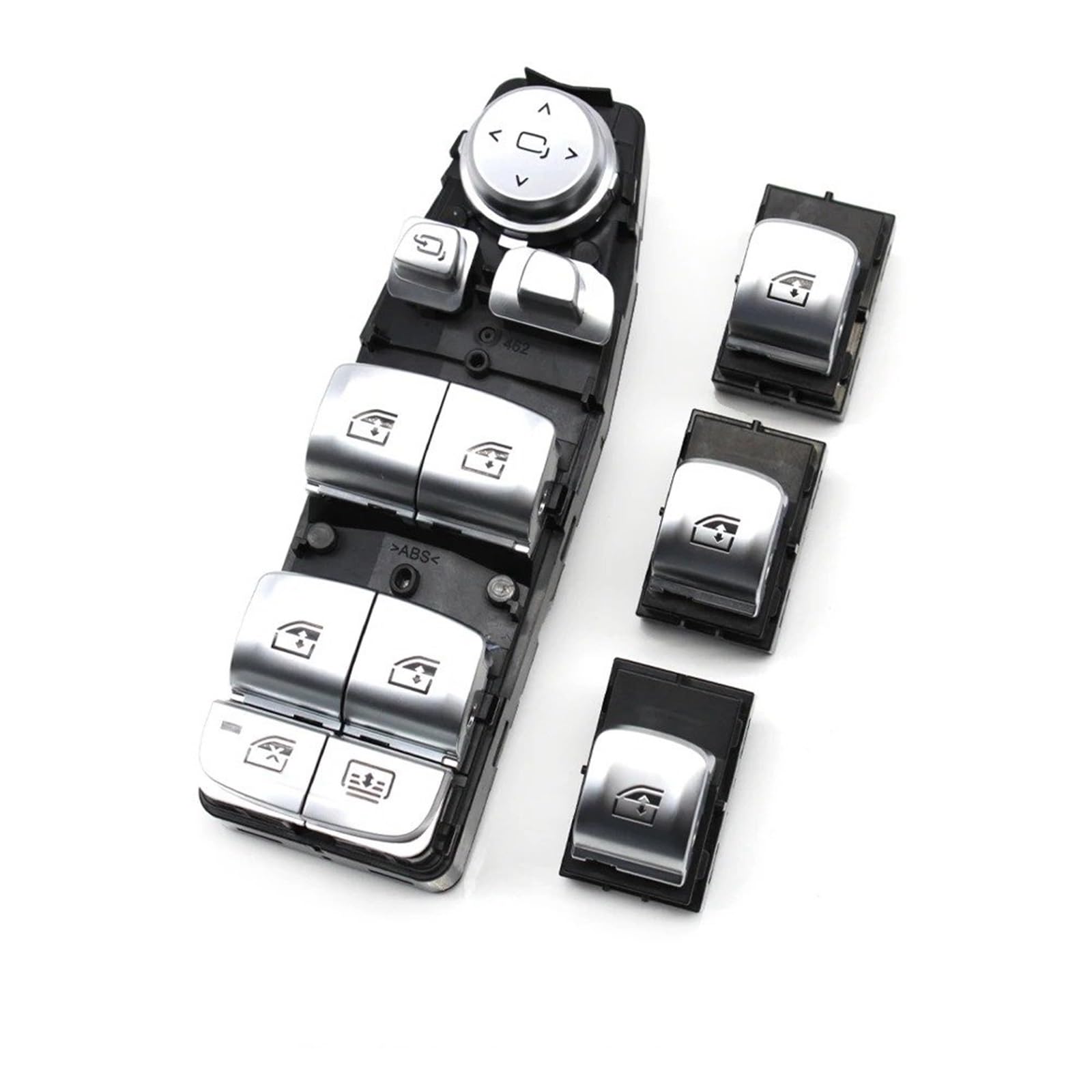 Fensterheber Taster Für X3 Für X4 Für X5 5 6 Serie G30 G31 G01 G02 LHD RHD Elektrische Power Chrom Fenster Hebe Schalter Control Regler Taste Hauptfensterheberschalter(Model B 4PCS Set) von Ggwqoops