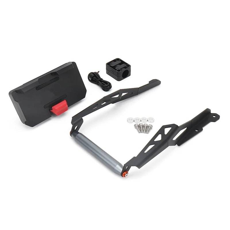 Für CFMOTO Für 800MT 2023 Motorrad Vorne Drahtlose Lade Handy-Navigation Halterung GPS Halterung Motorrad-GPS-Navigationshalterung(Set - 22MM) von Ggwqoops