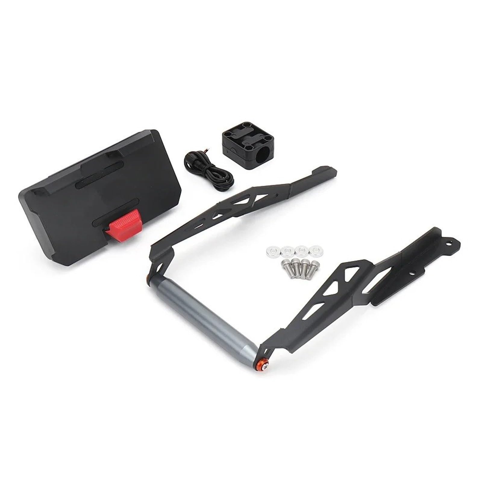 Für CFMOTO Für 800MT 2023 Motorrad Zubehör Telefon Halter Unterstützung GPS Navigation Halterung 12/22mm Motorrad-GPS-Navigationshalterung(Set - 22MM) von Ggwqoops