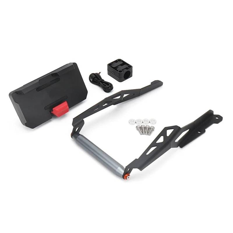Für CFMOTO Für 800MT 2023 Motorrad Zubehör Telefon Halter Unterstützung GPS Navigation Halterung 12/22mm Motorrad-GPS-Navigationshalterung(Set - 22MM) von Ggwqoops