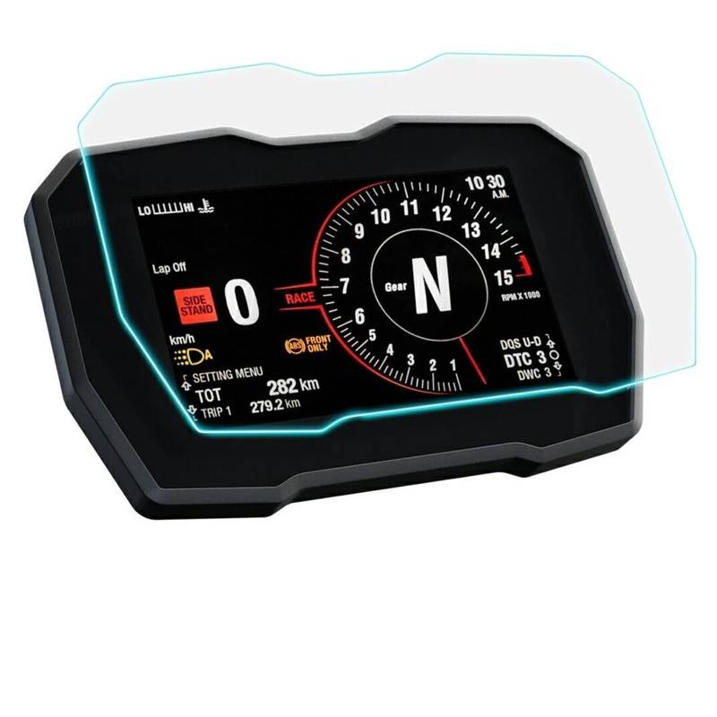 Für Ducati Für Diavel V4 V 4 2023-2025 Motorrad-Armaturenbrett HD Cluster-Bildschirm Kratzschutz Nano-Glasfilm Armaturenbrett Tacho Displayschutzfolie(2 Set) von Ggwqoops