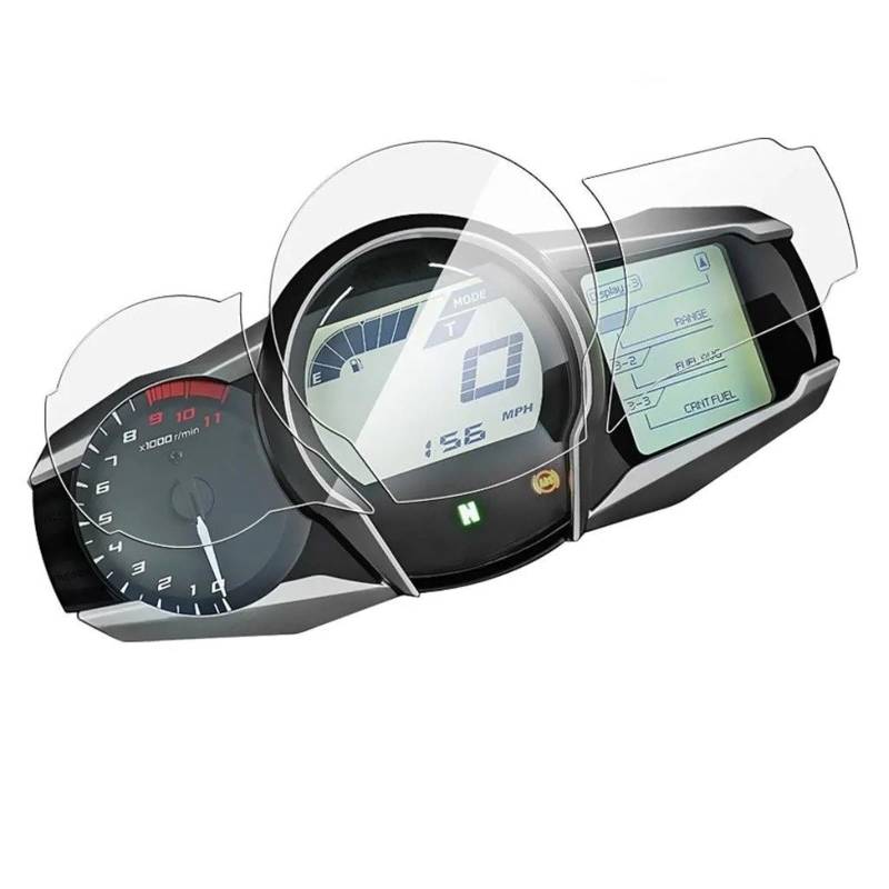 Für FJR1300 Für FJR 1300 2013-2021 2022 Motorrad Scratch Cluster Bildschirm Dashboard Schutz Instrument Film Armaturenbrett Tacho Displayschutzfolie(5 PCS) von Ggwqoops