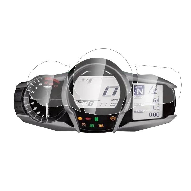 Für FJR1300 Für FJR 1300 2013-2022 Tachometer Scratch Cluster Bildschirm Schutz Instrument Film Dashboard Displayschutzfolie Armaturenbrett Tacho Displayschutzfolie(4) von Ggwqoops